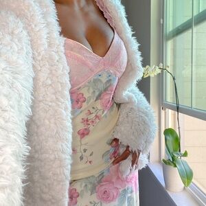 White Faux Fur Coat